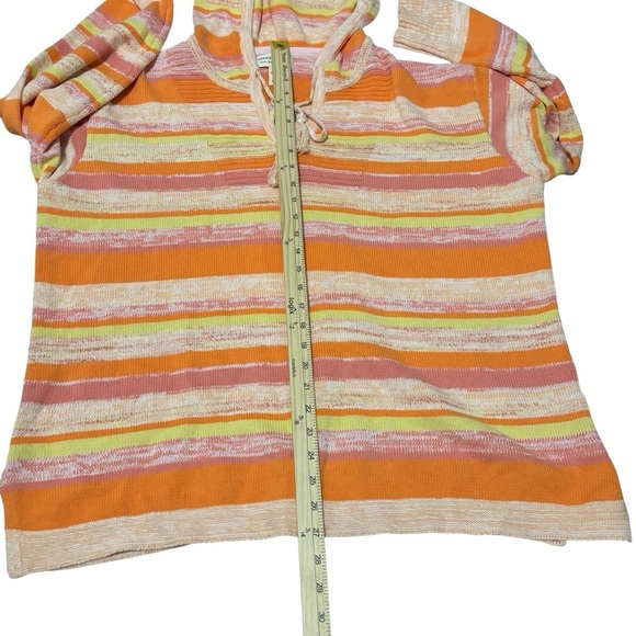 Isaac Mizrahi Live! Bridgehampton Striped Sweater with Hood Size XL Casual Cozy - Picture 11 of 16